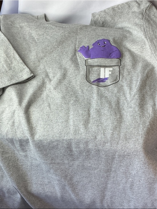 Other - Grimace Pocket Graphic T Shirt Gray Cute Cartoon Tee Unisex